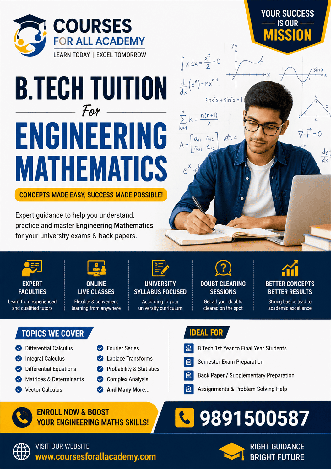 B.Tech Tuition for Engineering Mathematics